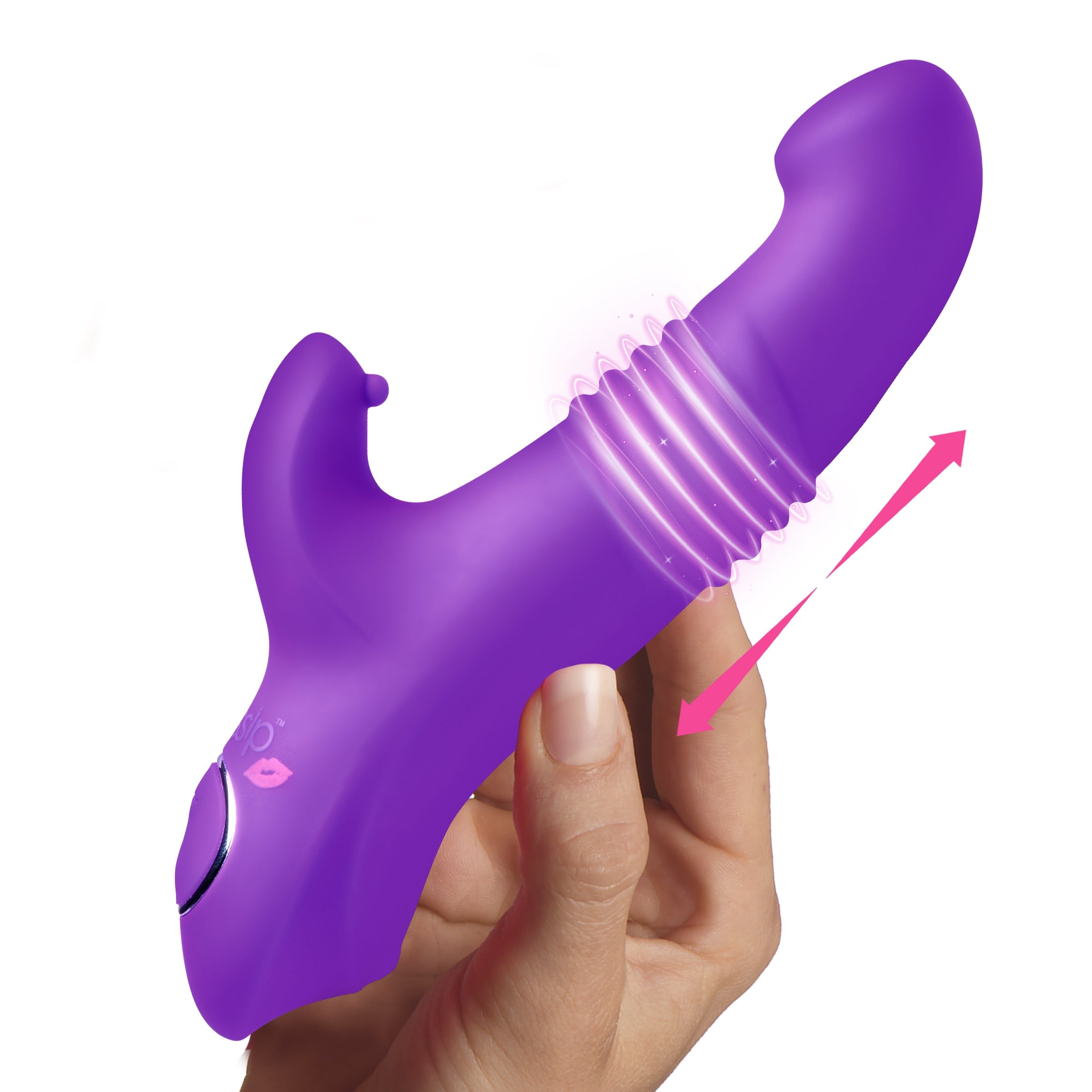 Thrusting Rabbit Vibrator Blasters 7X By Gossip | Curve Toys Thrusting Rabbit Vibrator Blasters 7X By Gossip | Curve Toys
