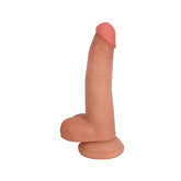 8" Bareskin Dildo with Balls Vanilla