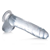 Jock C-Thru 10" Clear TPE Dong W/Balls & Suction Cup