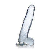 Jock C-Thru 11" Clear TPE Dong W/Balls & Suction Cup