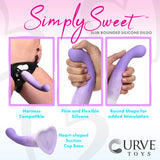 Simply Sweet 7" Slim G-Spot Silicone Dildo - Purple