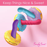 Simply Sweet 21X Vibrating Ribbed Silicone Dildo With Remote Pink