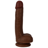 7" Slim Dildo with Balls - Chocolate