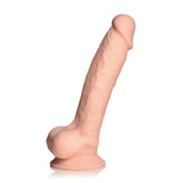 FLESHSTIXXX 7" SILICONE DILDO WITH BALLS
