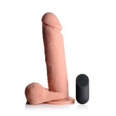 BIG SHOT 9" with BALLS VIBRATING SILICONE DILDO