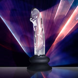 Pleasure Crystals 5.6" Glass Dildo with silicone base