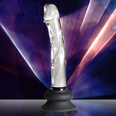 Pleasure Crystals 7" Glass Dildo with silicone base