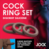 Jock Silicone Cock Ring Set in Dark