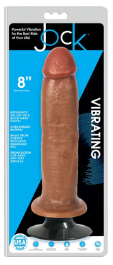 JOCK 8" Vibrating Dildo No Balls Latte