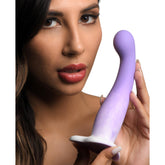 Simply Sweet 7" Slim G-Spot Silicone Dildo - Purple