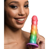 Simply Sweet 6.5" Swirl Rainbow Dildo