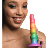 Simply Sweet 6.5" Zigzag Rainbow Dildo