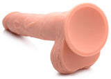 Easy Riders 8" Thrusting Dildo With Balls - Light
