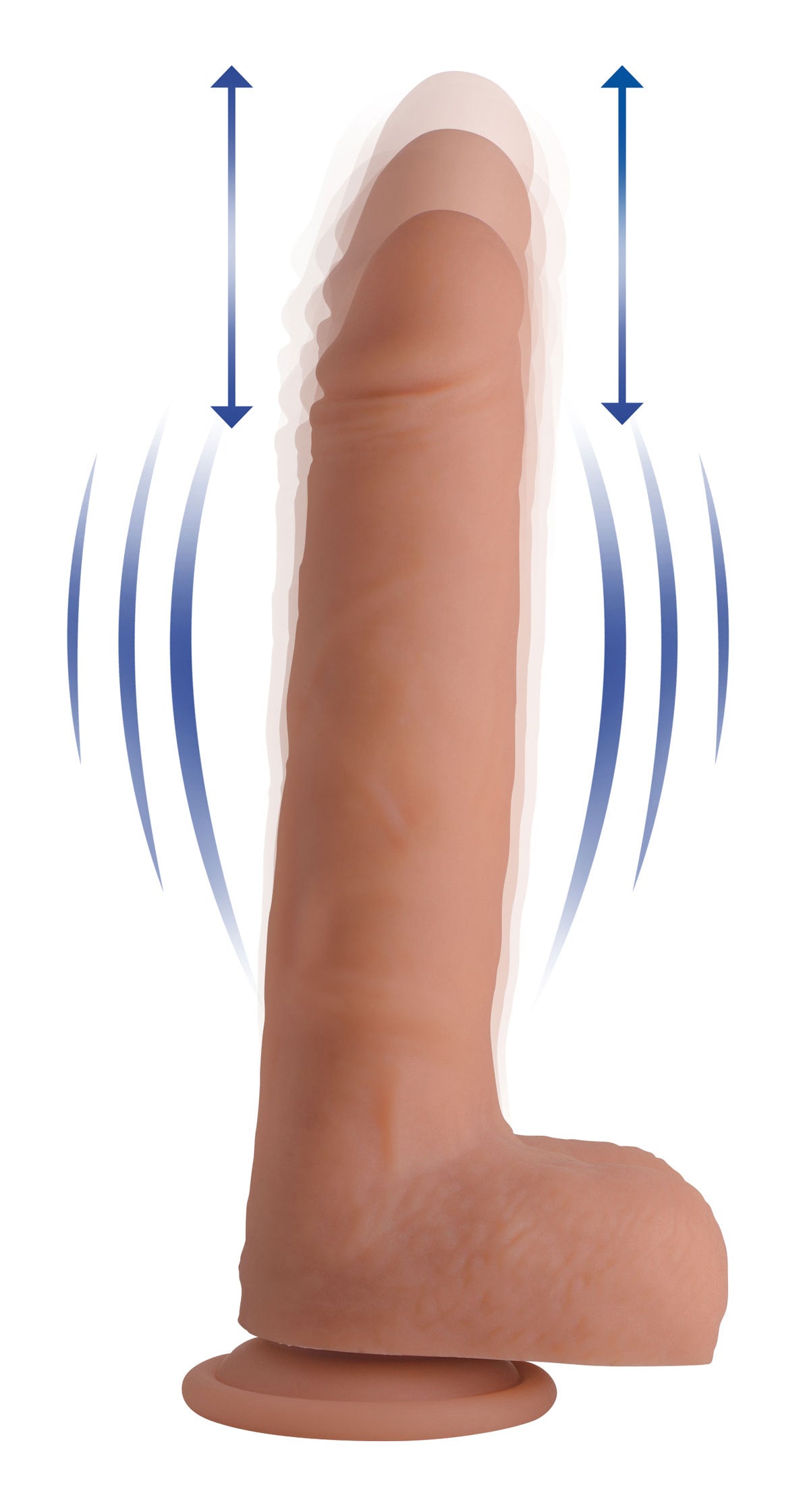 8 Inch Vibrating and Thrusting Dildo With Suction Cup Curve Toys 8 Inch Vibrating and Thrusting Dildo With Suction Cup Curve Toys