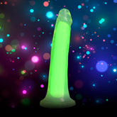 Lollicock 7" Glow-In-The-Dark Silicone Dildo - Green