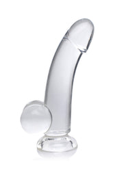 Jock C-Thru 8" Smooth Dildo With Balls - Clear