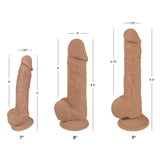 FLESHSTIXXX 9" Silicone Dildo with  ball Latte