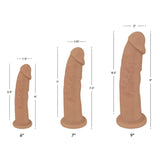 FLESHSTIXXX 6" Silicone Dildo no ball Latte