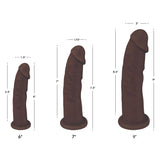 FLESHSTIXXX 6" Silicone Dildo no ball Chocolate