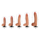 10" Bareskin Vibrating Dildo with Balls Vanilla