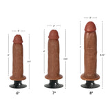 7" Bareskin Vibrating Dildo No Balls Latte