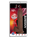 10" Bareskin Dildo with Balls Latte