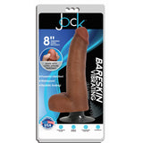 8" Bareskin Vibrating Dildo with Balls Latte