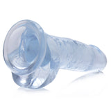 Jock C-Thru 7" Clear TPE Dong W/Balls & Suction Cup