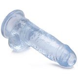 Jock C-Thru 7" Clear TPE Dong W/Balls & Suction Cup