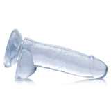 Jock C-Thru 7" Clear TPE Dong W/Balls & Suction Cup