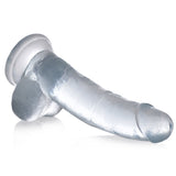 Jock C-Thru 8" Clear TPE Dong W/Balls & Suction Cup