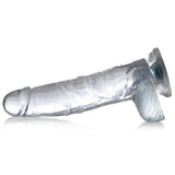 Jock C-Thru 9" Clear TPE Dong W/Balls & Suction Cup