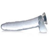 Jock C-Thru 11" Clear TPE Dong W/Balls & Suction Cup