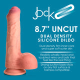 Jock 8.7" Uncut Dual Density Silicone Dildo With Balls