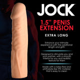 JOCK Extra Long 1.5" Penis Extension Sleeve  - Light Color