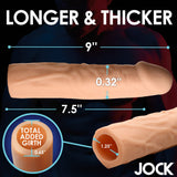 JOCK Extra Long 1.5" Penis Extension Sleeve  - Light Color