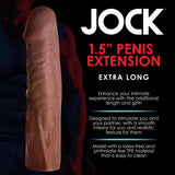 JOCK Extra Long 1.5" Penis Extension Sleeve  - Dark Color