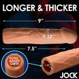 JOCK Extra Long 1.5" Penis Extension Sleeve - Medium Color