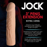 JOCK Extra Long 3" Penis Extension Sleeve  - Light Color