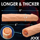 JOCK Extra Long 3" Penis Extension Sleeve  - Light Color