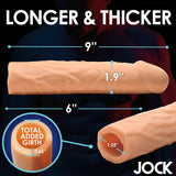 JOCK Extra Long 3" Penis Extension Sleeve  - Light Color