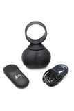 Jock Cock Ring 28X Vibrating Silicone Balls X Large - Black