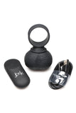 Jock Cock Ring 28X Vibrating Balls Large - Black