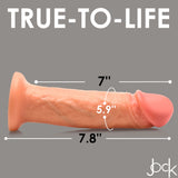 Jock 8" Real Skin 10X Vibrating silicone dildo