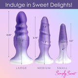 Simply Sweet Silicone Purple Butt Plug Set
