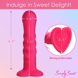 Simply Sweet 21X Vibrating Ribbed Silicone Dildo With Remote Pink