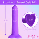 Simply Sweet 21X Vibrating Wavy Silicone Dildo With Remote Purple