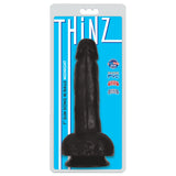 7" Slim Dildo with Balls - Midnight