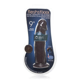 FLESHSTIXXX 9" Silicone Dildo Without Balls Chocolate