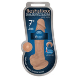 FLESHSTIXXX 7" Silicone Dildo with  ball Latte